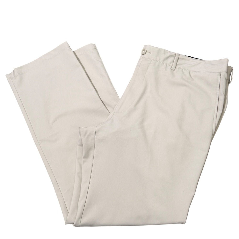 Roundtree & Yorke Performance Stretch Golf Pants (40x30) Lightweight Flat Front